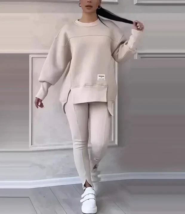 Matilda™ | Tweedelige dames set met oversized top en comfortabele legging