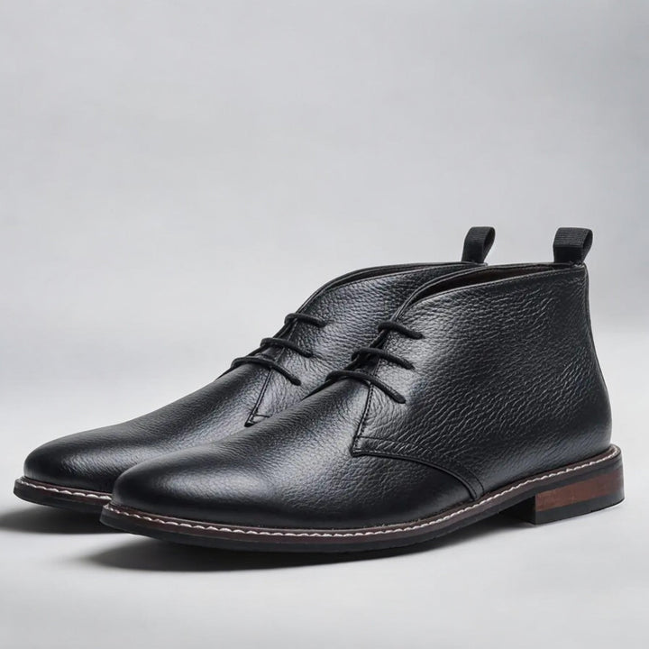 Henry™ | Premium leren enkellaarsjes voor heren