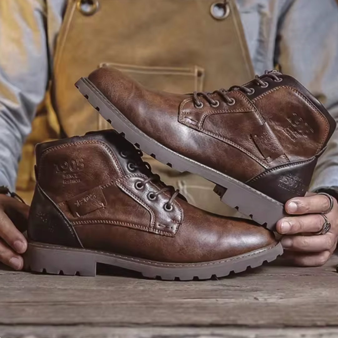 Aaron™ | Vintage leren laarzen
