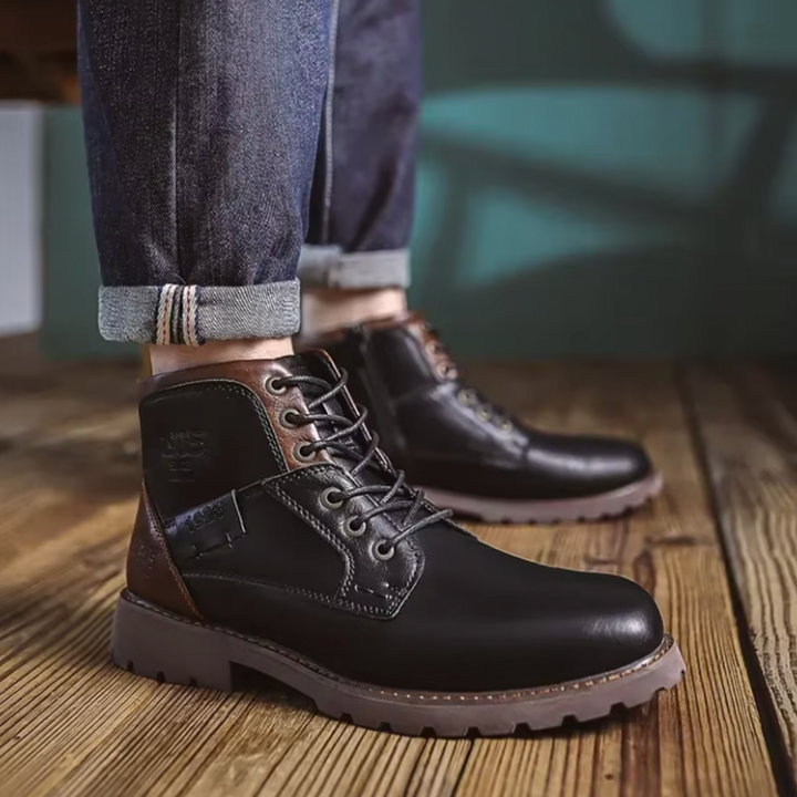Aaron™ | Vintage leren laarzen