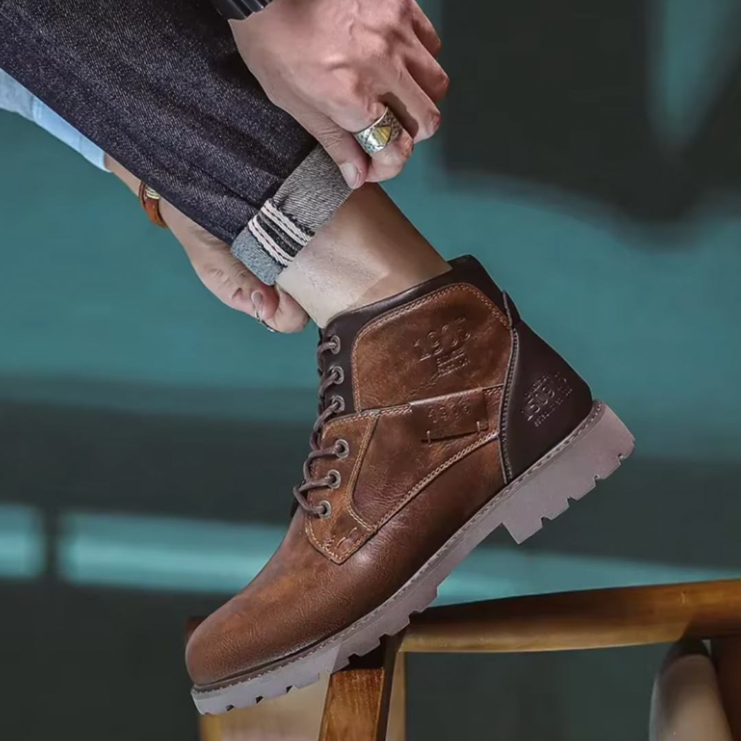 Aaron™ | Vintage leren laarzen