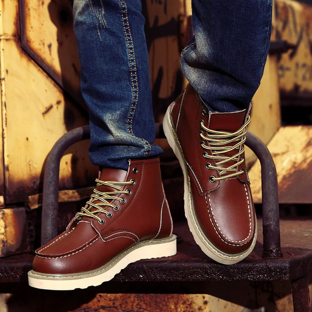 Caleb™ | Vintage leren laarzen