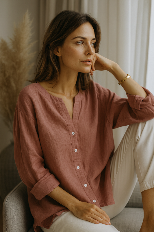 Roos™️ | Lang, soepelvallend shirt