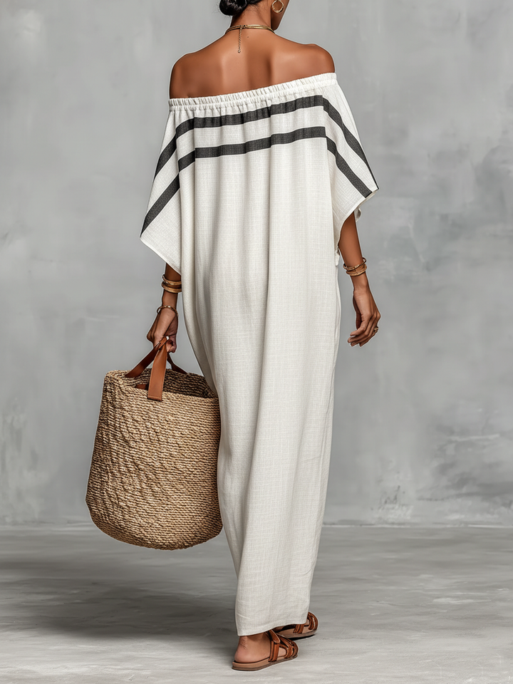Minimalistische Linnen Maxi Jurk