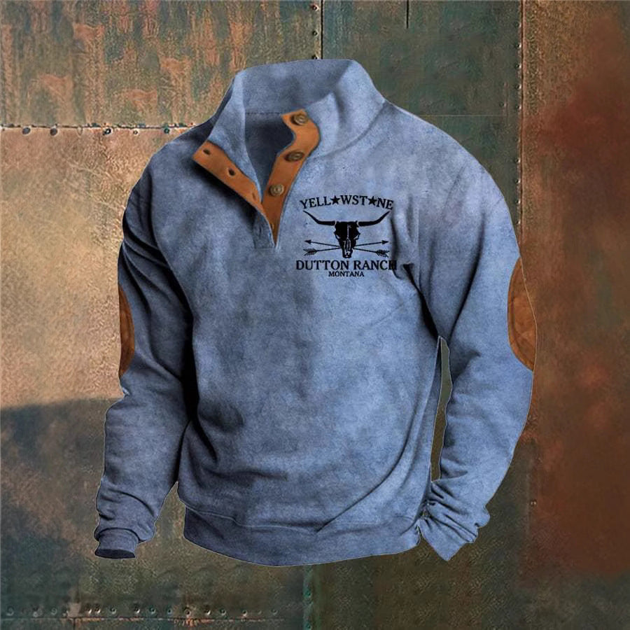 Yellowstone™️ | Exclusief Sweatshirt met knoophals