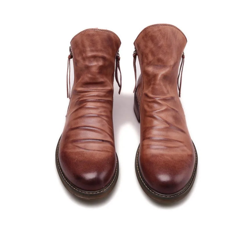 Niels™ | Luxe Leren Enkellaarzen voor Mannen
