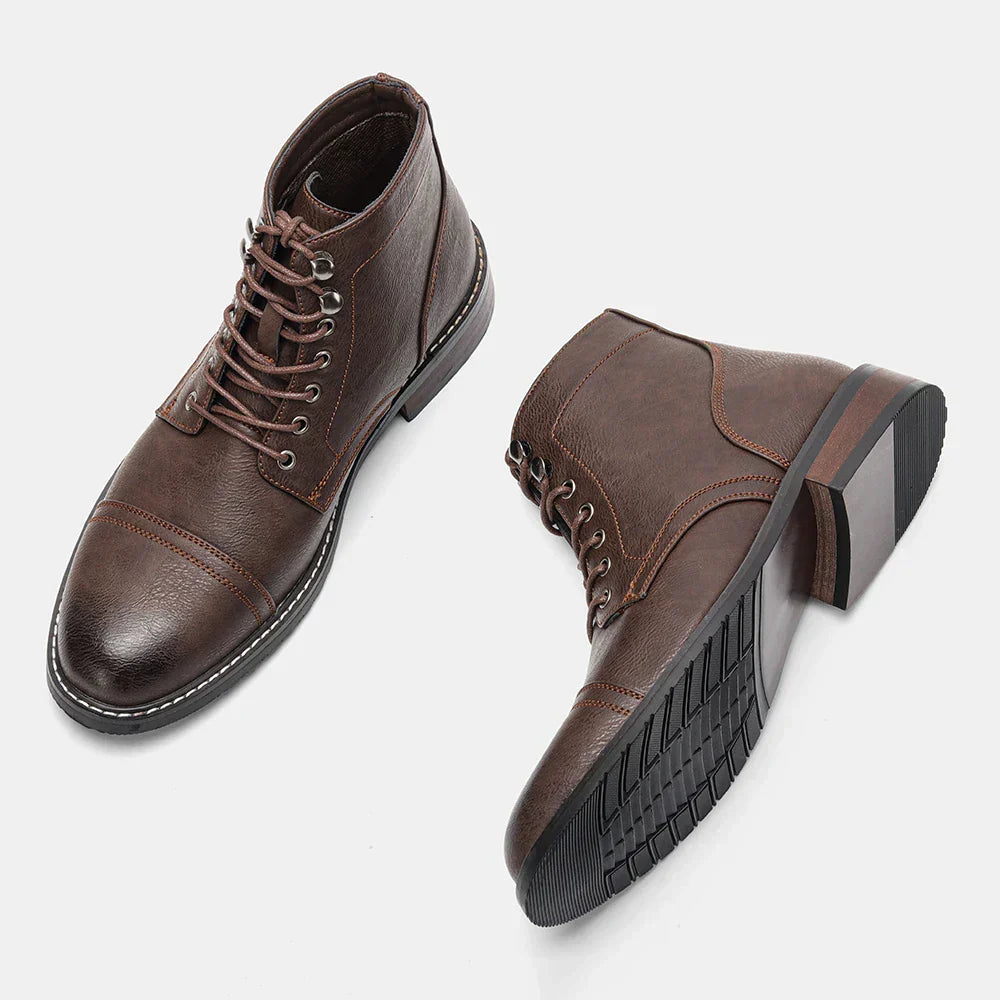 Finn™ | Klassieke Bruine Leren Herenboots