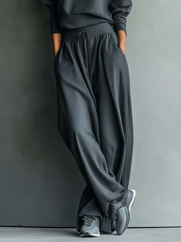 Lila™ | Gebreid Lounge Set met Wijde Broek