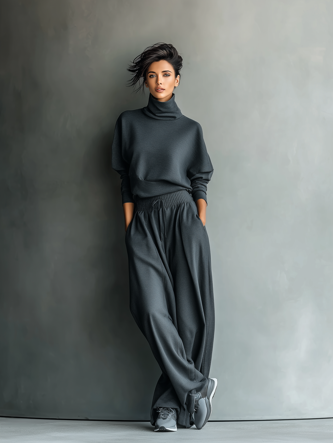 Lila™ | Gebreid Lounge Set met Wijde Broek