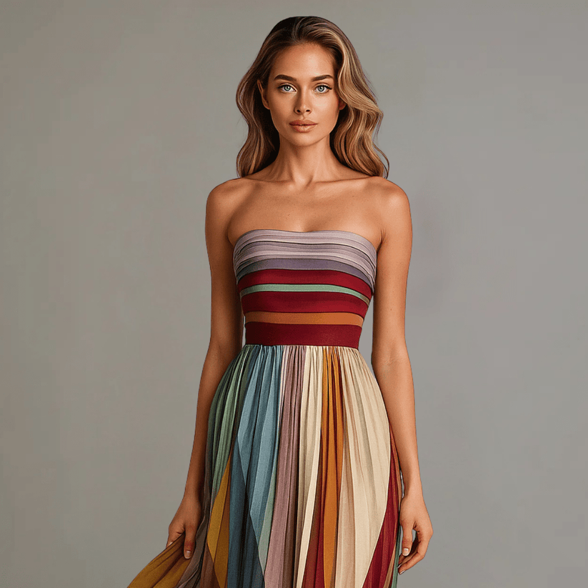 Vina™ | Kleurrijke Mouwloze Maxi Jurk