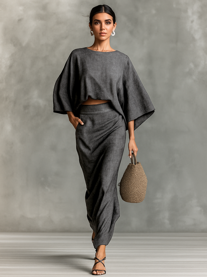 Vela™ | Linnen Luxe Tweedelige Set