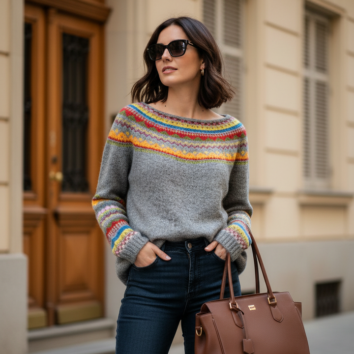Nora™ | Comfortabele Retro-Trui