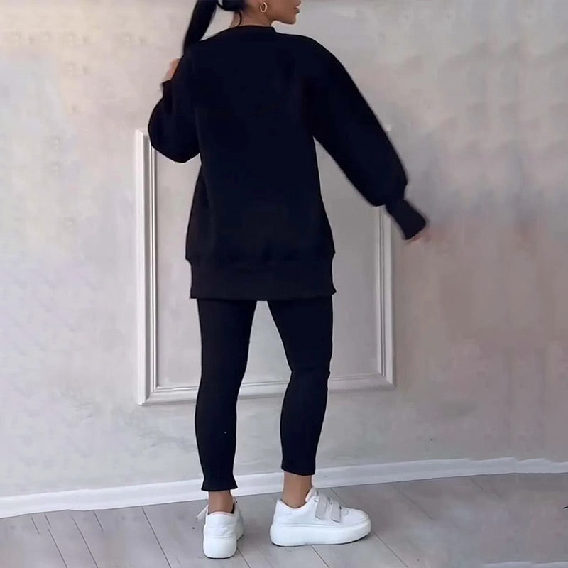 Matilda™ | Tweedelige dames set met oversized top en comfortabele legging