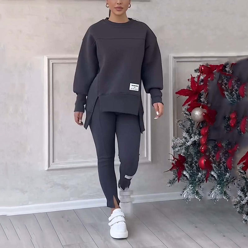 Matilda™ | Tweedelige dames set met oversized top en comfortabele legging